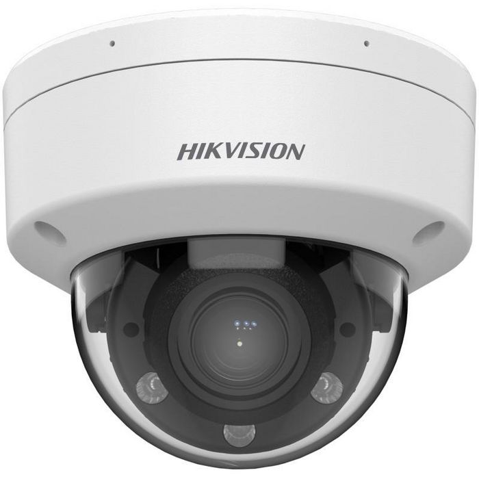 Hikvision Cámara IP Dome 4M 2.8mm MD 2.0 WDR IK08 IP67 Audio Alarma Luz Híbrida 30m