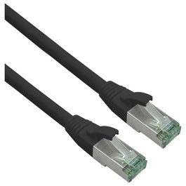 Helos Cable de parcheo Cat.7 Superflex RJ-45 0,5m Negro