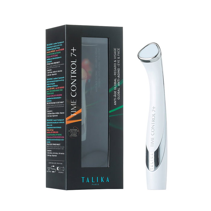 Talika Time Control 7+ - Dispositivo Antiedad para Contorno de Ojos y Rostro - 7 Tecnologías (Microcorrientes, Infrarrojos, Fototerapia) - Reduce Ojeras, Bolsas y Arrugas