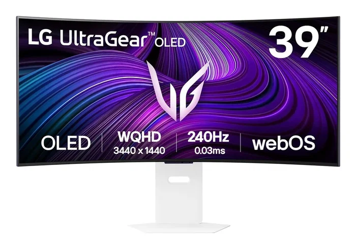 LG 39GX90SA-W Monitor Gaming Curvo OLED 39" (99.1 cm) UltraWide WQHD 3440x1440 240Hz 0.03ms G-SYNC FreeSync Premium HDR400 Blanco