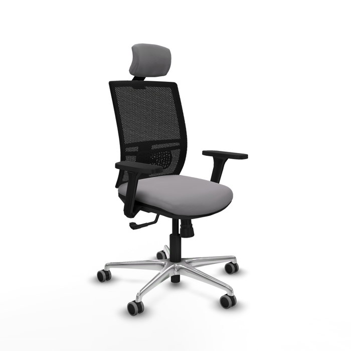 PIQUERAS Y CRESPO Silla de oficina Yunquera con mecanismo Sincro, Gris y Negro PIQUERAS Y CRESPO Silla de oficina Yunquera con mecanismo Sincro, Gris y Negro