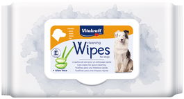 Vitakraft Toallitas Higiénicas Antibacterianas Aloe Vera para Perros 100u