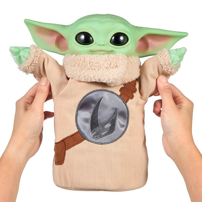 Mattel Star Wars Peluche Grogu 28 cm con ojos que se abren, edición mitosaurio