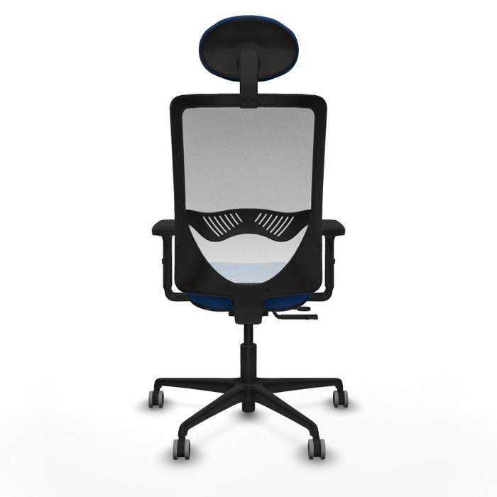 PIQUERAS Y CRESPO Silla de oficina Zulema con mecanismo Sincro/Traslack, Azul y Blanco