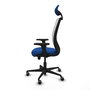 PIQUERAS Y CRESPO Silla de oficina Zulema con mecanismo Sincro/Traslack, Azul y Blanco