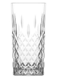 Hermia LV-ODN440F Juego de Vasos de Vidrio Transparente, 6 Piezas, 356 ml