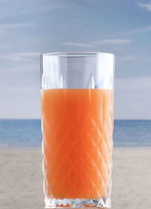 Hermia LV-ODN440F Juego de Vasos de Vidrio Transparente, 6 Piezas, 356 ml