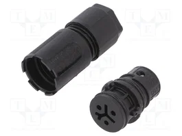 WIELAND Conector Industrial RST Hembra de 3 Pines, 250V, Negro