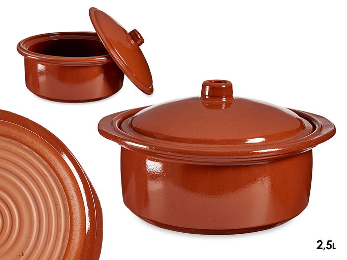 La Dehesa Cocotte 2,5 L Barro Refractario Miel 26x14x24 cm (Set de 2)