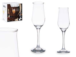 Pasabahce Copa Champan Wavy 190 ml Vidrio Transparente 6.8 x 22.5 x 6.8 cm (Set de 24)