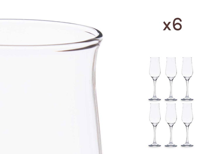 Pasabahce Copa Champan Wavy 190 ml Vidrio Transparente 6.8 x 22.5 x 6.8 cm (Set de 24)