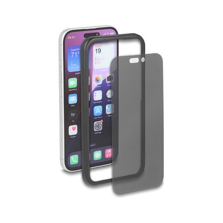 DeLOCK Protector de pantalla de cristal templado con privacidad para iPhone 16 Pro