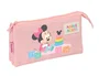 Safta Bolso Escolar Portatodo Triple con Cremalleras Minnie Mouse Baby 120x30x220 mm