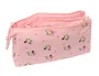 Safta Bolso Escolar Portatodo Triple con Cremalleras Minnie Mouse Baby 120x30x220 mm