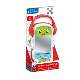 CLEMENTONI Mi Primer Pod Musical para Bebés +3 meses con Luces, Espejo y 4 Géneros Musicales