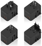Aisens Adaptador de Enchufe Universal para Viaje GaN con 2xUSB-C y 2xUSB-A, Negro