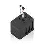 Aisens Adaptador de Viaje Universal GaN con 2xUSB-C y 2xUSB-A Negro
