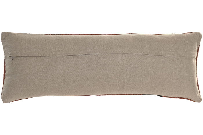 DKD Home Decor Cojín Kilim Lana y Yute Rojo y Negro 30x85 cm (Pack de 2)