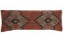 DKD Home Decor Cojín Kilim Lana y Yute Rojo y Negro 30x85 cm (Pack de 2)