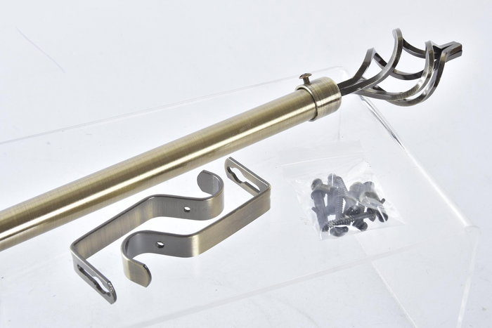 DKD Home Decor Barra Cortina Dorado Metal Extensible 160-300 cm Capacidad 16/19mm