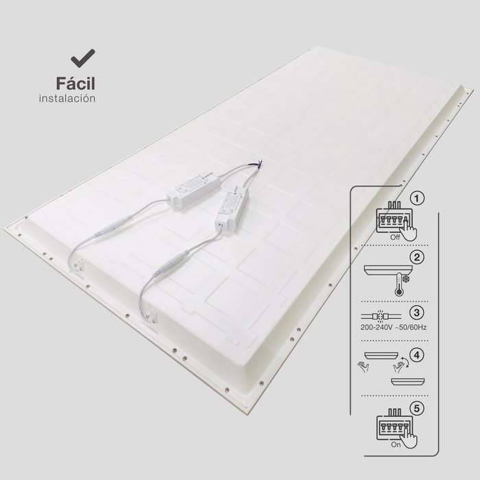 GSC Evolution Panel empotrable LED Luena 119,5x29,5cm 40W 4200K Níquel