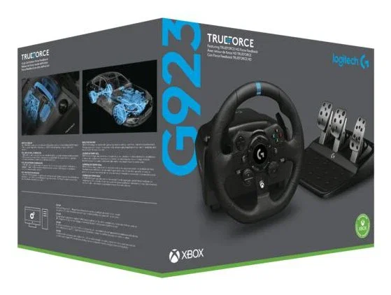 Logitech G923 SE Kit Volante + Pedales + Palanca Xbox Series X/S, Xbox One, Xbox, USB 2.0, Negro, Giro 900°, Retroalimentación de Fuerza