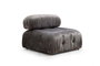 Atelier Del Sofa Sofá 1 Plaza Gris 95x95x75 cm, Asiento 65 cm Profundidad, Estructura Madera Haya/Aglomerado, Tejido Poliéster