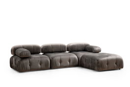 Atelier Del Sofa Sofá 1 Plaza Gris 95x95x75 cm, Asiento 65 cm Profundidad, Estructura Madera Haya/Aglomerado, Tejido Poliéster