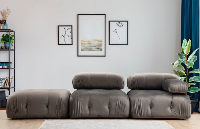 Atelier Del Sofa Sofá 1 Plaza Gris 95x95x75 cm, Asiento 65 cm Profundidad, Estructura Madera Haya/Aglomerado, Tejido Poliéster Atelier Del Sofa Sofá 1 Plaza Gris 95x95x75 cm, Asiento 65 cm Profundidad, Estructura Madera Haya/Aglomerado, Tejido Poliéster