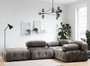 Atelier Del Sofa Sofá 1 Plaza Gris 95x95x75 cm, Asiento 65 cm Profundidad, Estructura Madera Haya/Aglomerado, Tejido Poliéster