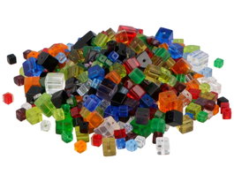 Innspiro Cuentas de Vidrio Cubo Mezcla 4-6-8mm 300g
