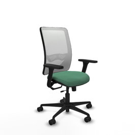 PIQUERAS Y CRESPO Silla de oficina Zulema Verde esmeralda y Blanco