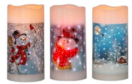 DKD Home Decor Decoración Luminosa LED PP 7,5x7,5x15 IP44 Surtida