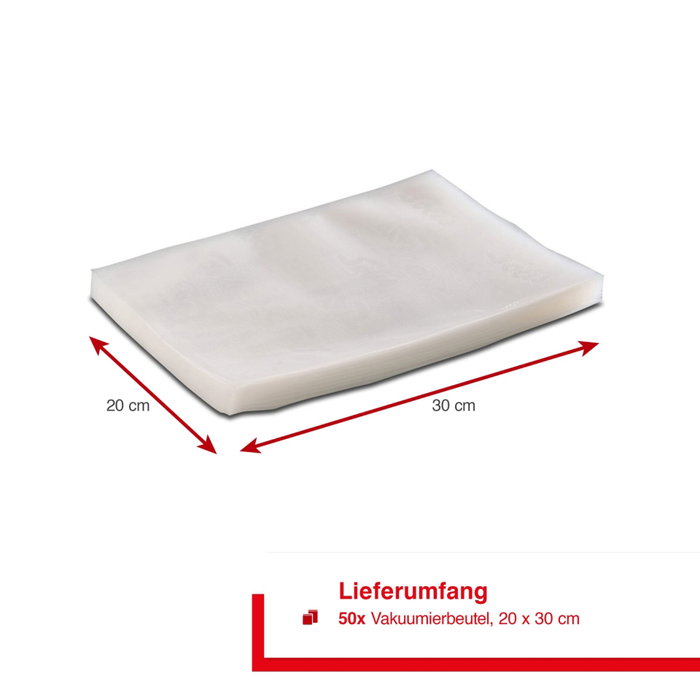 Solis Vac Bags 20x30cm 50 Bolsas para envasar al vacío transparentes