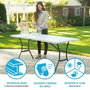 Color Baby Mesa rectangular plegable maletín 185X76X74 cm