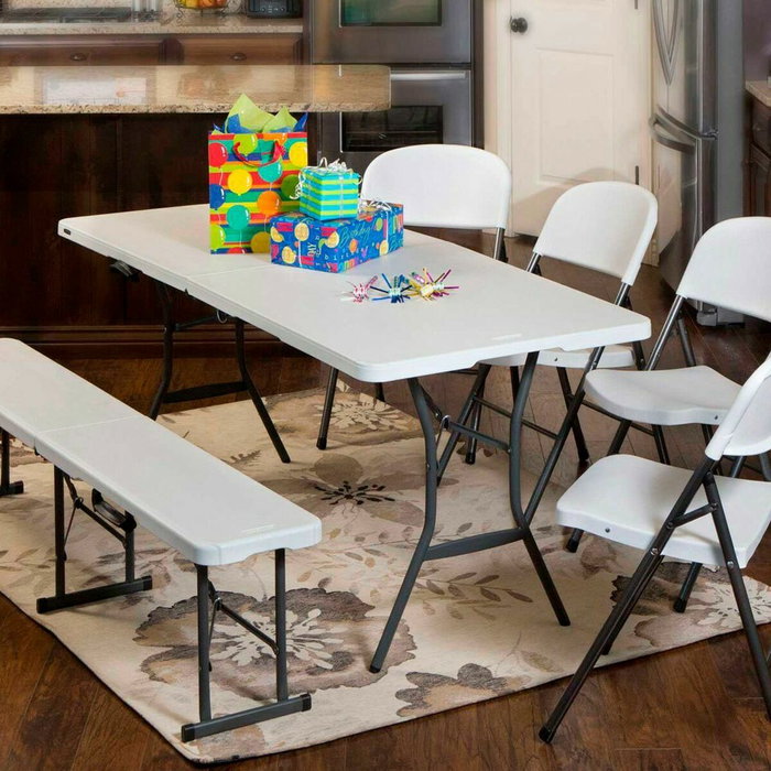 Color Baby Mesa rectangular plegable maletín 185X76X74 cm