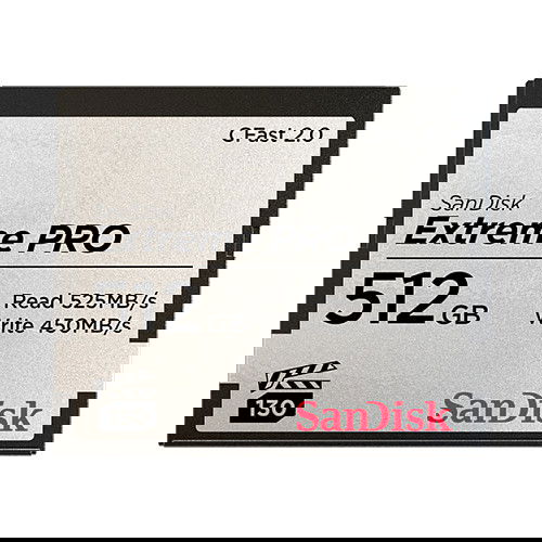 SanDisk Extreme PRO CFast 2.0 Tarjeta de Memoria 512GB Velocidad Lectura 525MB/s Escritura 450MB/s SanDisk Extreme PRO CFast 2.0 Tarjeta de Memoria 512GB Velocidad Lectura 525MB/s Escritura 450MB/s