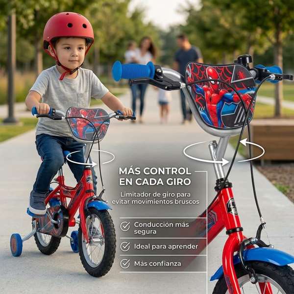 Huffy Huffy12" Bicicleta Spiderman de Aprendizaje con Ruedas de Equilibrio para Niños de 3 a 5 Años - 12 Pulgadas Huffy Huffy12" Bicicleta Spiderman de Aprendizaje con Ruedas de Equilibrio para Niños de 3 a 5 Años - 12 Pulgadas