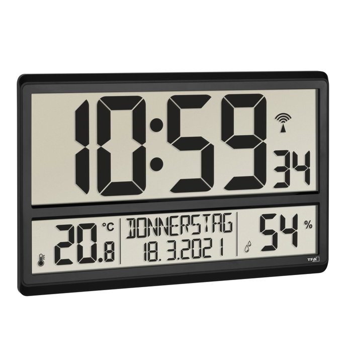Tfa Reloj Digital XL con Control por Radio y Monitor de Clima 60.4520.01 Tfa Reloj Digital XL con Control por Radio y Monitor de Clima 60.4520.01
