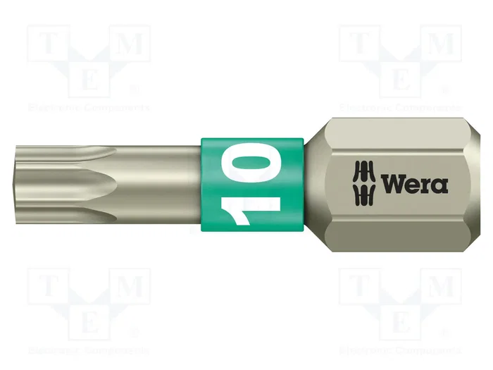 WERA Punta de destornillador Torx® TX10 TORSION 1/4 de 25 mm WERA Punta de destornillador Torx® TX10 TORSION 1/4 de 25 mm