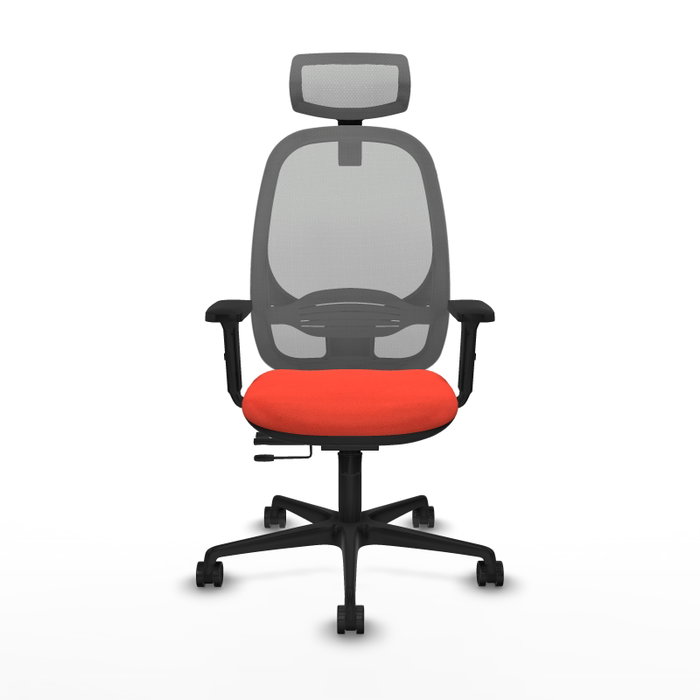 PIQUERAS Y CRESPO Silla de oficina Cilanco con mecanismo Sincro/Traslack Naranja oscuro y Gris
