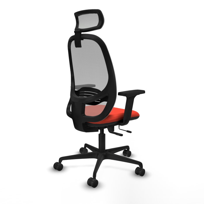 PIQUERAS Y CRESPO Silla de oficina Cilanco con mecanismo Sincro/Traslack Naranja oscuro y Gris