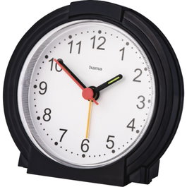 Hama Classic Reloj Despertador Silencioso Negro/Blanco