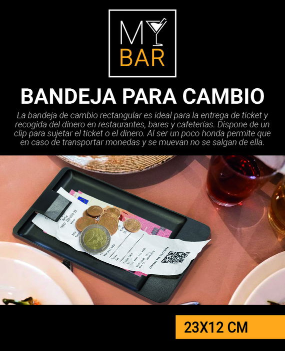 My Bar Bandeja Cambio Pinza Rectangular Bar 22.5 cm x 11.8 cm x 1.1 cm (24 Unidades)