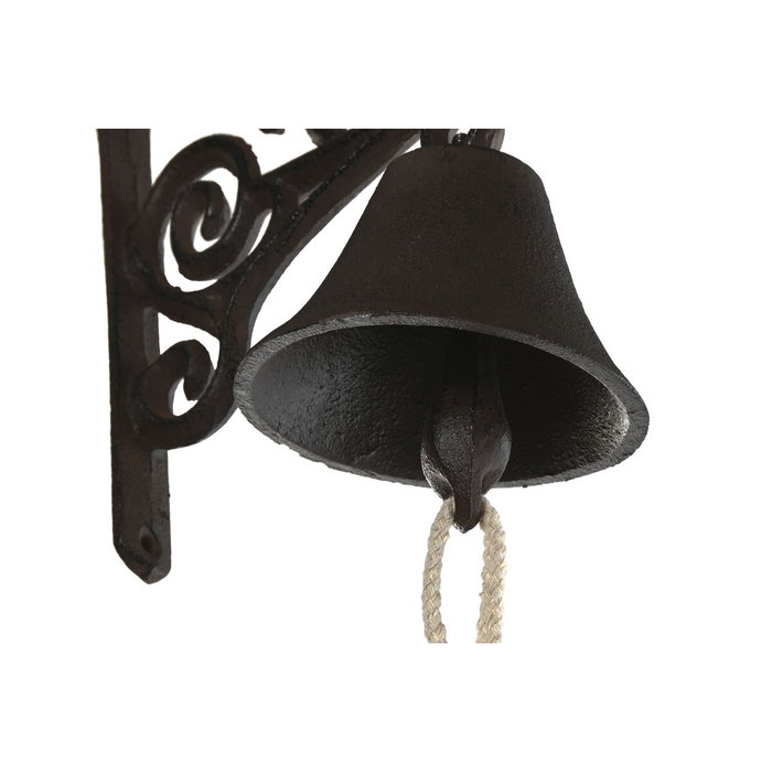 DKD Home Decor Campana de Hierro Colado Ángel Negro