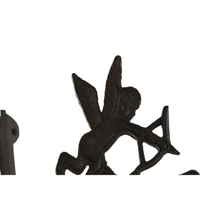 DKD Home Decor Campana de Hierro Colado Ángel Negro