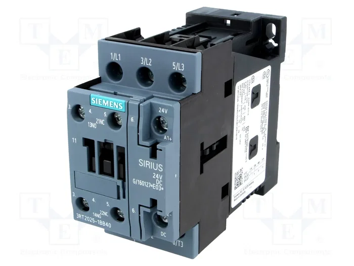 SIEMENS 3RT2025-1BB40 Contactor 3-polar 24VDC SIEMENS 3RT2025-1BB40 Contactor 3-polar 24VDC
