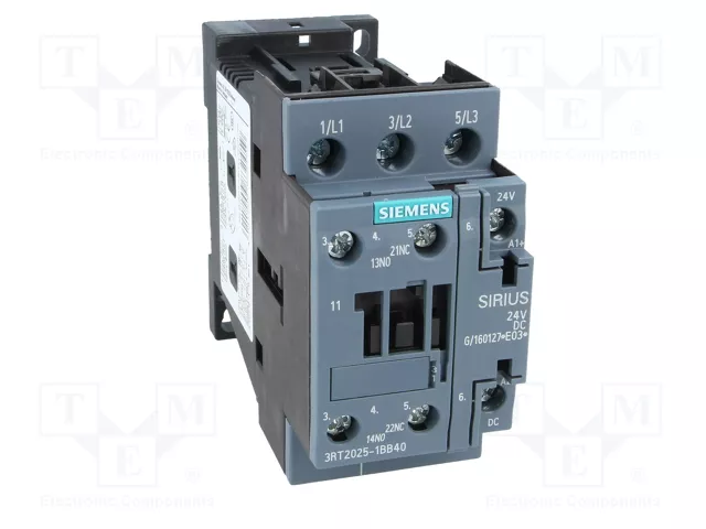 SIEMENS 3RT2025-1BB40 Contactor 3-polar 24VDC SIEMENS 3RT2025-1BB40 Contactor 3-polar 24VDC