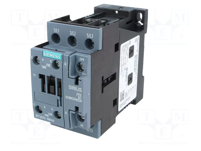 SIEMENS 3RT2025-1BB40 Contactor 3-polar 24VDC SIEMENS 3RT2025-1BB40 Contactor 3-polar 24VDC