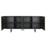DKD Home Decor Buffet de Madera MDF 180x41x80 Marrón Oscuro y Beige